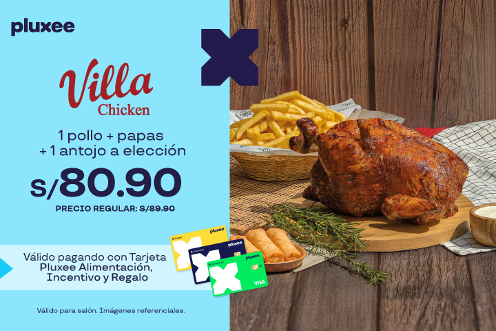 1 POLLO A LA LEÑA + PAPAS FRITAS + 1 ANTOJO A SELECCIÓN (CHORIZO, MORCILLA, BROCHETA DE POLLO, ANTICUCHO, ROLLS, MOLLEJITAS O CHINCHULINES) A S/ 80.90